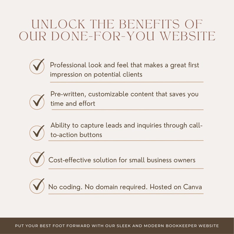 Canva Website for Bookkeepers Business Website Landing Page Business