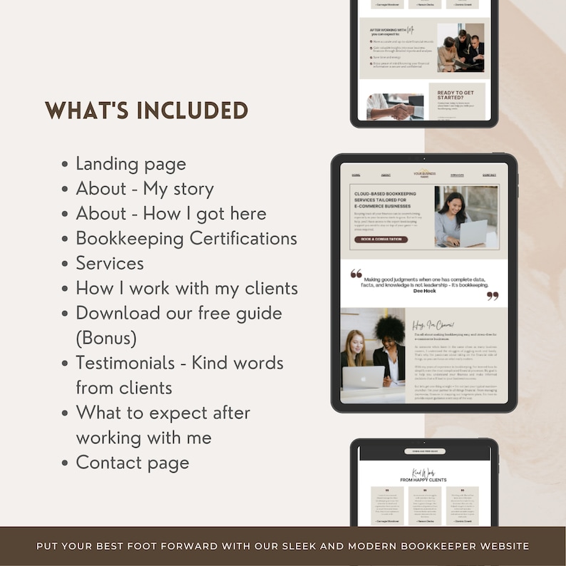 Canva Website for Solopreneur Bookkeepers Accountants Business Website