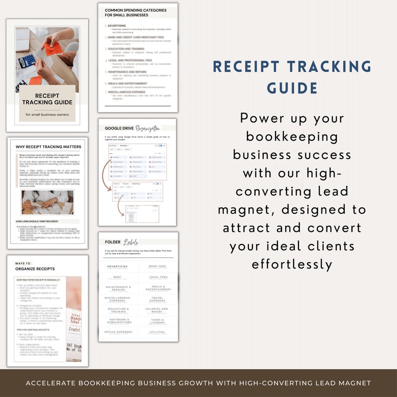 Bookkeeper Lead Editable Lead Generator Canva Template Receipt