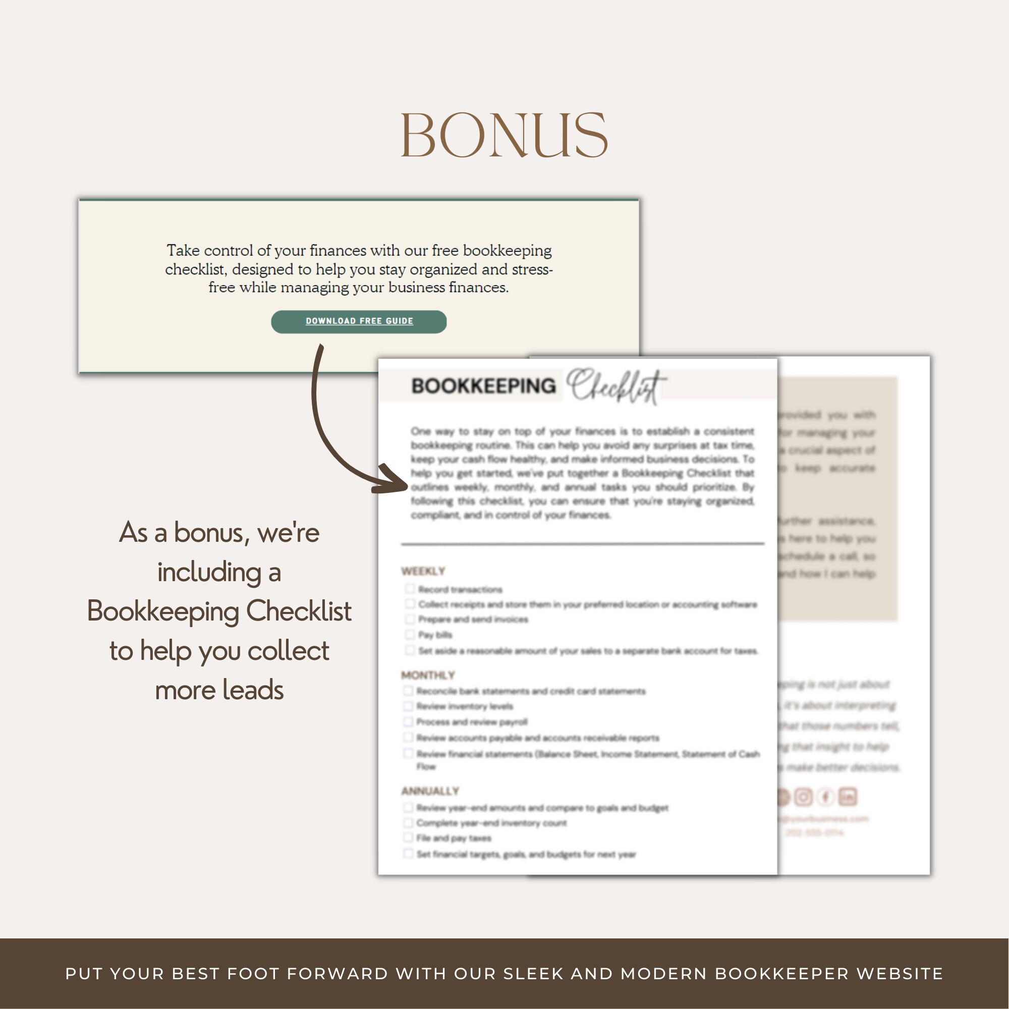 Canva Website for Bookkeepers Business Website Landing Page Etsy