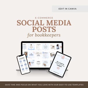 Modelos de mídia social para contadores de e-commerce: Canva editável (download digital) imagem 1