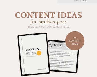 Bookkeeper Content Ideas: Social Media Posts (PDF Guide)