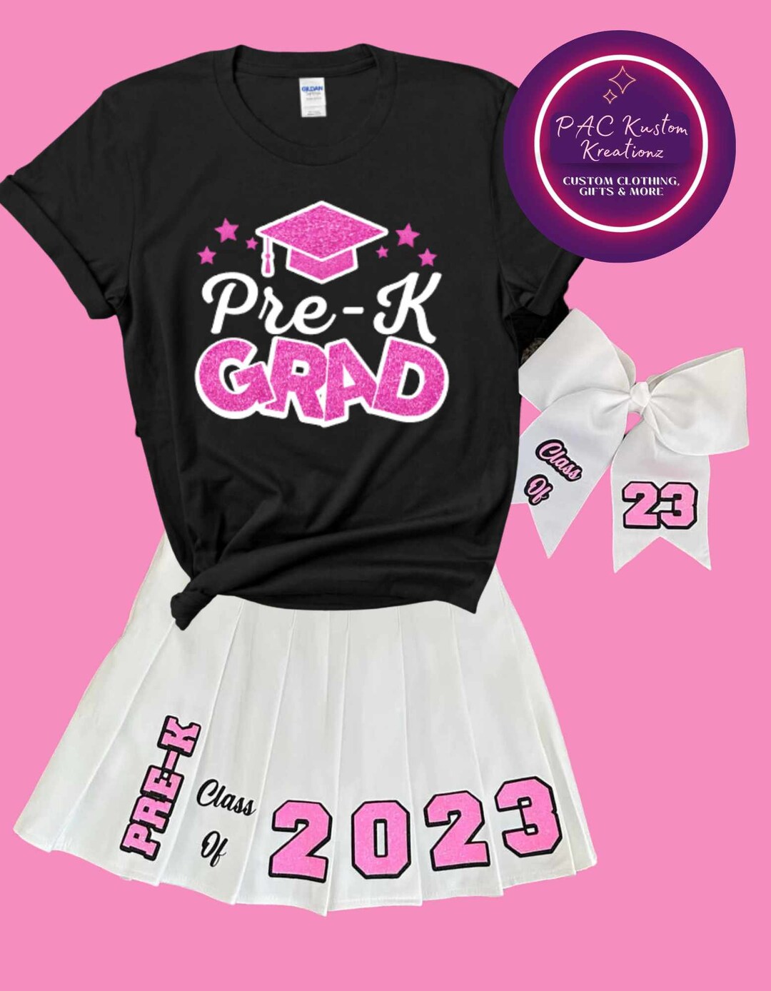 Customized Pleated Graduation Skirt Set Customized Pleated Skirt Set Kindergarten Grad Skirt Set