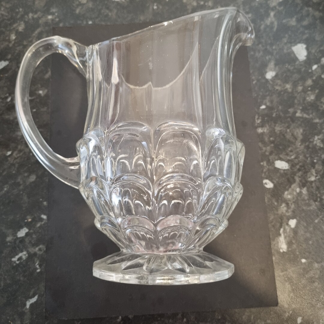 Vintage Sowerby Art Deco Glass Jug Etsy