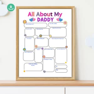 Alles over papa-interviewblad | Vaderdag-kinderactiviteit (directe download)