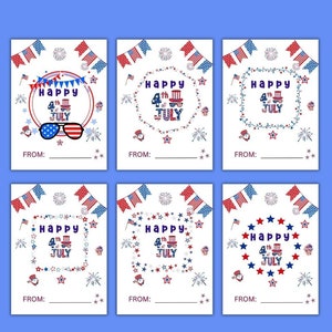 4th of July Classroom Cards, Journal Cards,Patriotic Cards,Digital Cards,Independence Day Cards,Happy 4th of July Cards,Classroom Cards