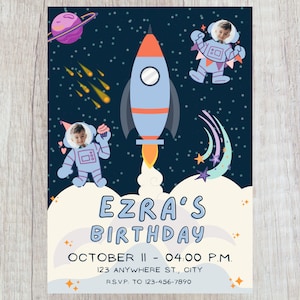 Space Birthday Invite