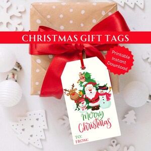 Christmas Gift Tag | Printable Christmas Gift Tag | Santa Claus Gift Tag | Printable Gift Tag | Printable PDF Instant Download