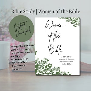 Bible Study | Women of the Bible | Women of Faith Research Worksheets | Christian Bible Study Printable | Printable Instant Download