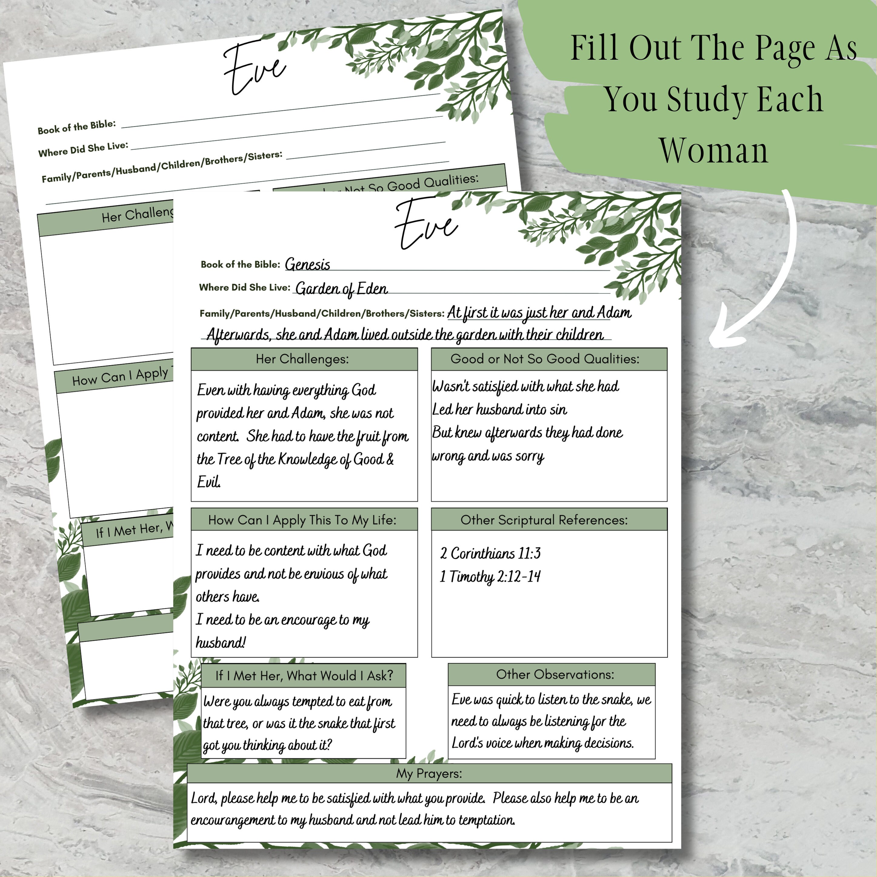 Bible Study | Women of the Bible | Women of Faith Research Worksheets ...