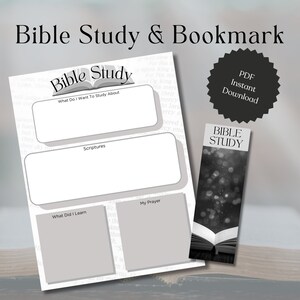 Bible Study & Bookmark Bundle, Student Bible Study, Bible Study for Kids, Bible Study Journal, Bible Study Page, Bible Study Group