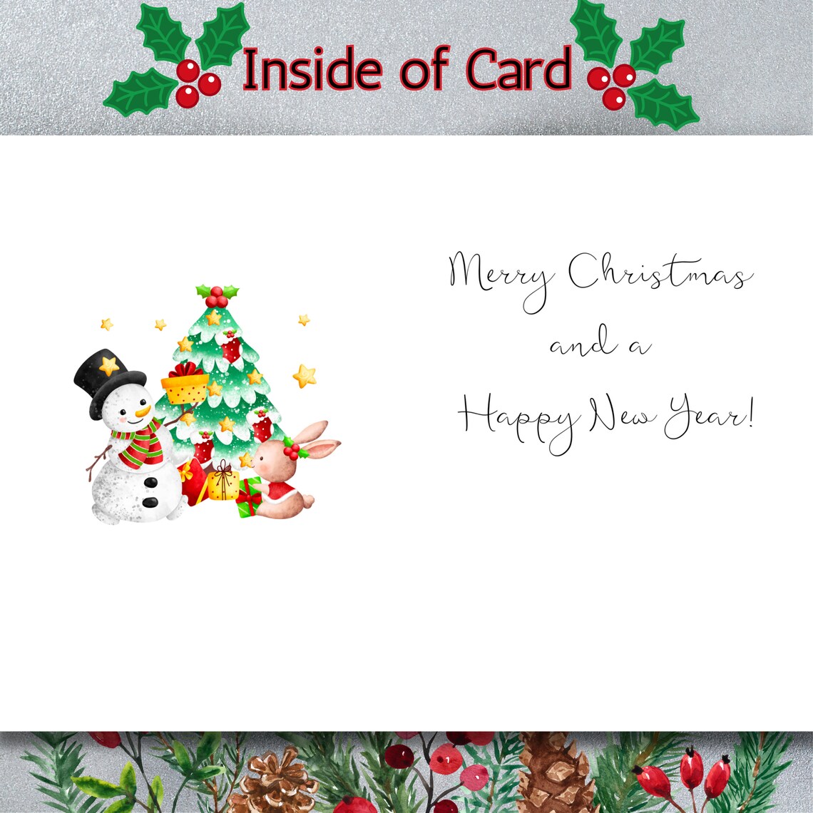 Printable Christmas Card Snowman Christmas Card Cute Printable ...