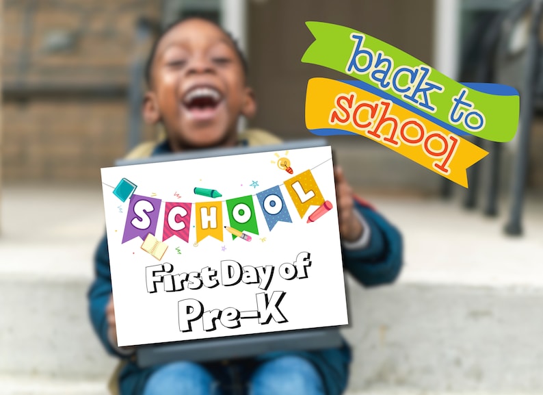 First Day of School Sign Back to School Sign Printable Etsy