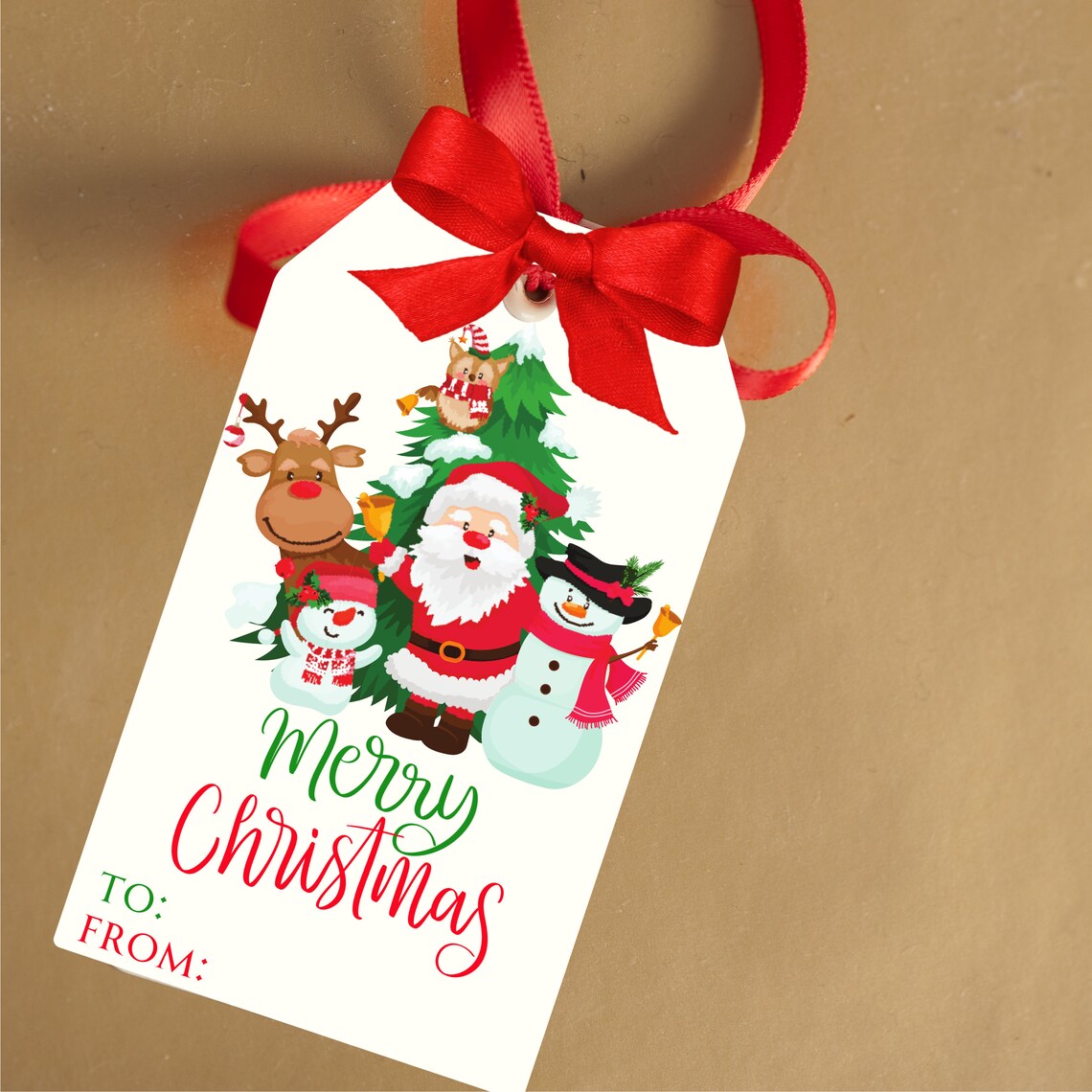 Christmas Gift Tag Printable Christmas Gift Tag Santa Claus Gift Tag ...