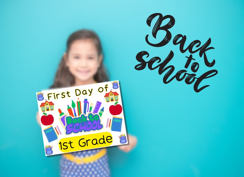 First Day of School Sign Back to School Sign Printable Etsy