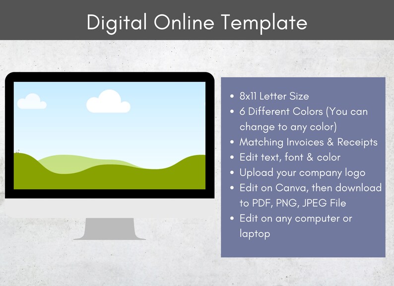 Invoice Editable Template | Printable Invoice and Receipt | Editable ...