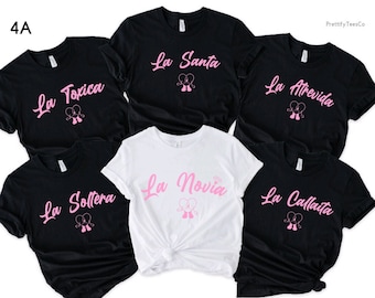 Latina bachelorette shirts, Bunny Bachelorette Party Shirts, Mi Ultimo Perreo, La Novia, Bridesmaid Shirts, Un Verano Sin Ti, Latina tee