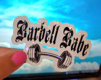 Fitness Sticker Barbell Babe Muscle Mommy Sticker Workout sticker weightlifting sticker gym sticker lift like a girl holographic sticker