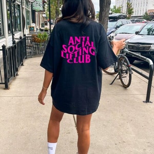 Gym shirt, Anti Social Lifting Club shirt, pump cover, workout shirt, fitness apparel, gym apparel, weightlifting shirt, funny workout shirt