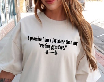 Gym shirt Funny gym shirt Cute Gym shirt workout shirt Gym t shirt Resting gym face shirt Gym meme shirt Gym quotes shirt Gym rat shirt