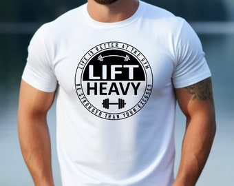 Gym shirt Mens gym shirt Workout shirt Fitness shirt Pump cover shirt Weightlifting shirt Lift heavy shirt Fitness Gift Motivational shirt