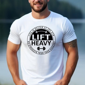 Gym shirt Mens gym shirt Workout shirt Fitness shirt Pump cover shirt Weightlifting shirt Lift heavy shirt Fitness Gift Motivational shirt