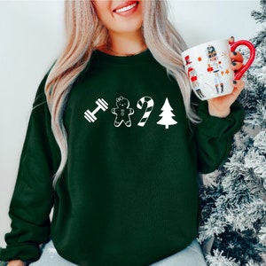 Merry Christmas sweater Christmas Gym Sweater Gingerbread Sweater Gym lover sweater Minimal Christmas sweater holiday sweater Gym lover gift
