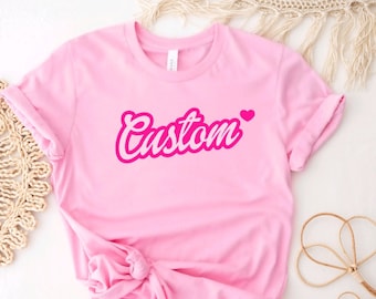 Custom shirt Custom doll shirt Cute pink shirt Barb shirt Custom bachelorette shirt Aesthetic shirt custom bride shirt Custom gift