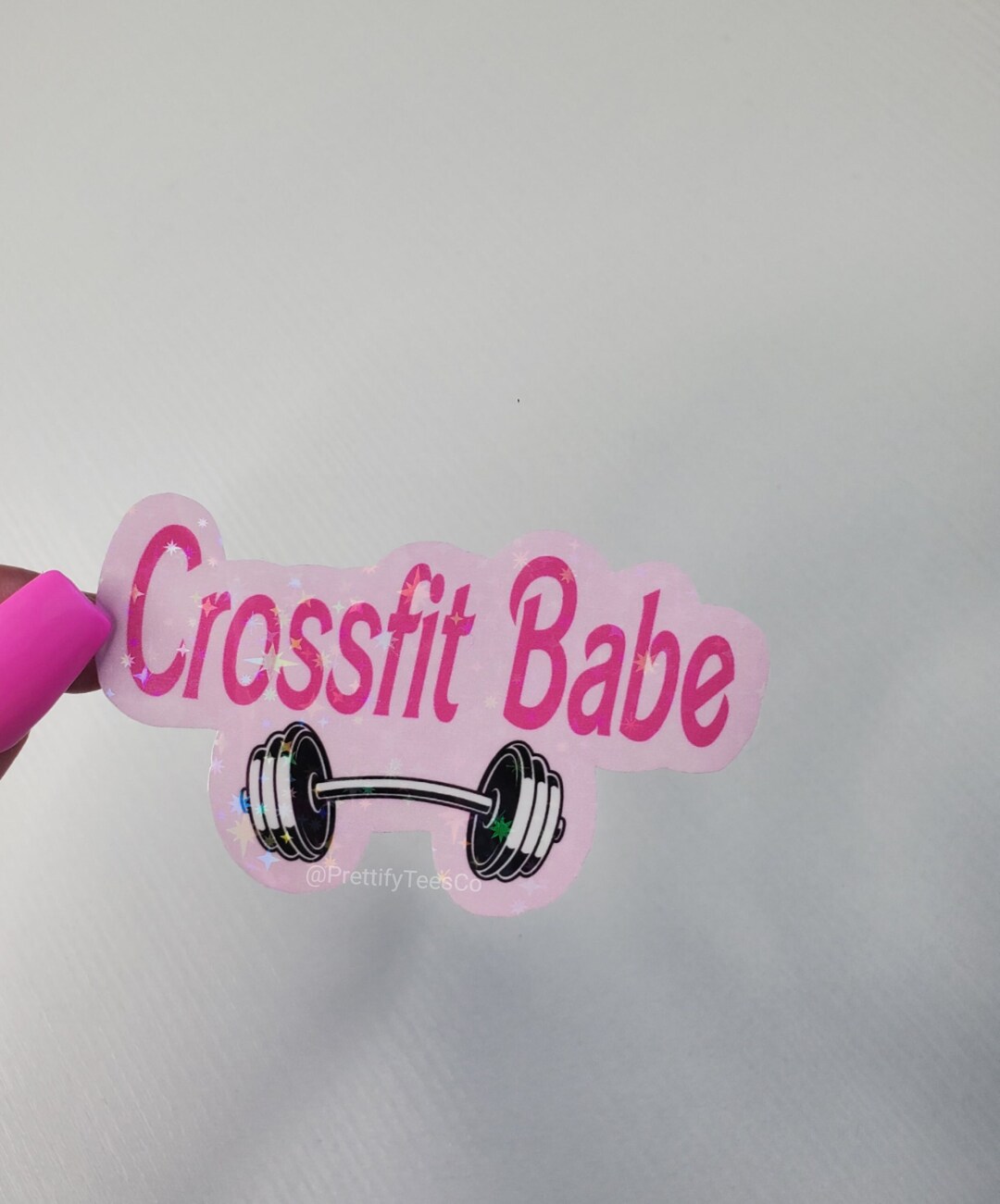 Fitness Sticker Crossfit Sticker Pink Gym Sticker Weightlifting Sticker