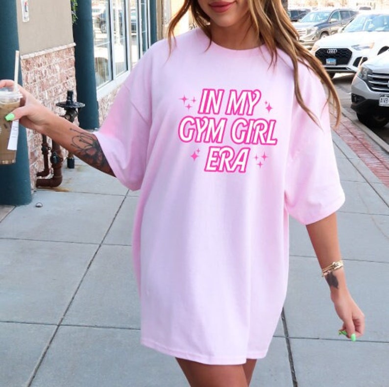 In my Gym Girl Era shirt Pump cover Workout shirt Gym girl gifts Gym gifts Fitness shirt Pink doll shirt barbell babe gym shirt gym lover image 1