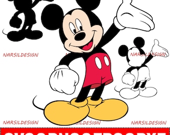Mickey Mouse Layered SVG: Cricut & Silhouette Cut Files