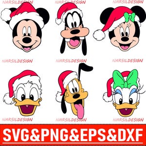 Christmas Mickey Svg, Christmas Bundle Svg, Mouse head christmas Bundle, Bundle Merry Christmas Png, Christmas Mouse Png Layared SVG