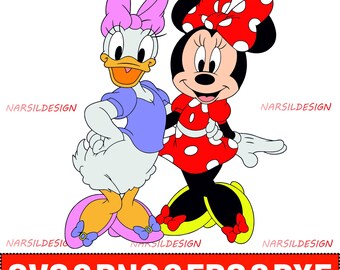 Minnie And Daisy Collage Shirt, Retro Minnie Mouse T-Shirt, Minnie Besties Sweatshirt, Minnie Daisy Best Friends Tee, Disney Friend Gift Svg