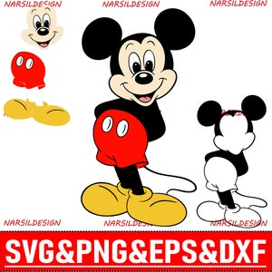 Layered SVG, Vector, Cut Files for Cricut and Silhouette Mickey Mouse  Svg, Dxf, Eps, Png Vector Files for Cricut, Silhouette,