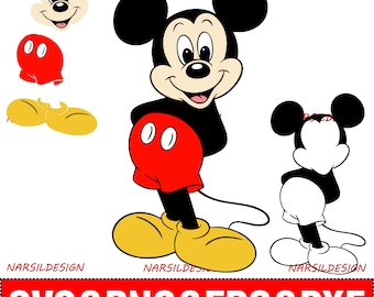 Mickey Mouse Layered SVG Vector Cut Files (Cricut, Silhouette)