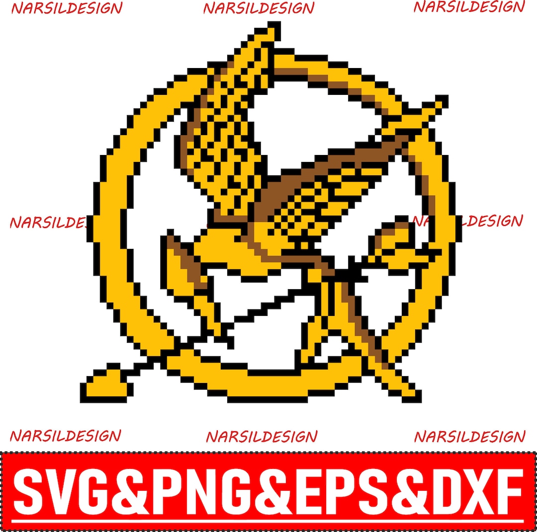 Hunger Games Mockingjay Pixel Art (svg, Png, Dxf, Eps) - Etsy