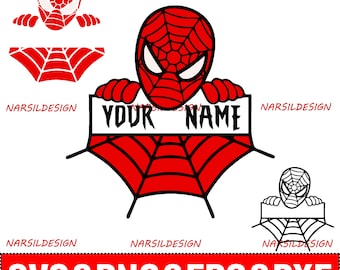 Spiderman SVG, Layered Superhero Clip Art (png, eps, dxf)