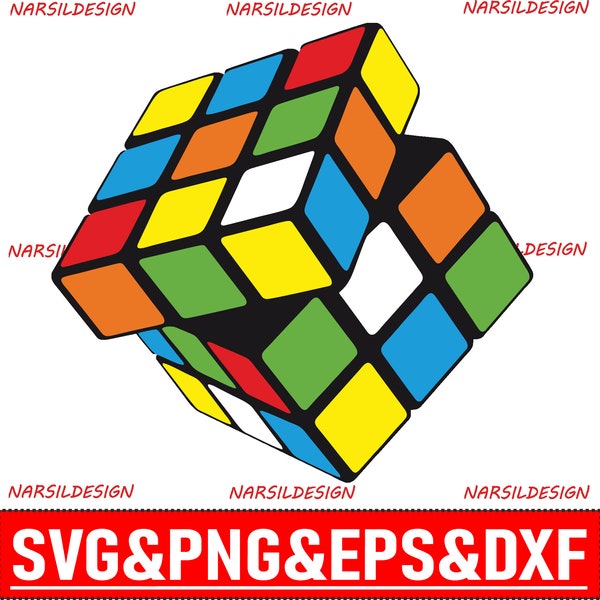 Rubiks Cube SVG File, Rubiks Cube Cricut SVG, Iron On, Digital Download, Print File, Rubiks Cube SVG File