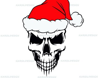 Christmas Skull svg Bundle (png, eps, dxf)