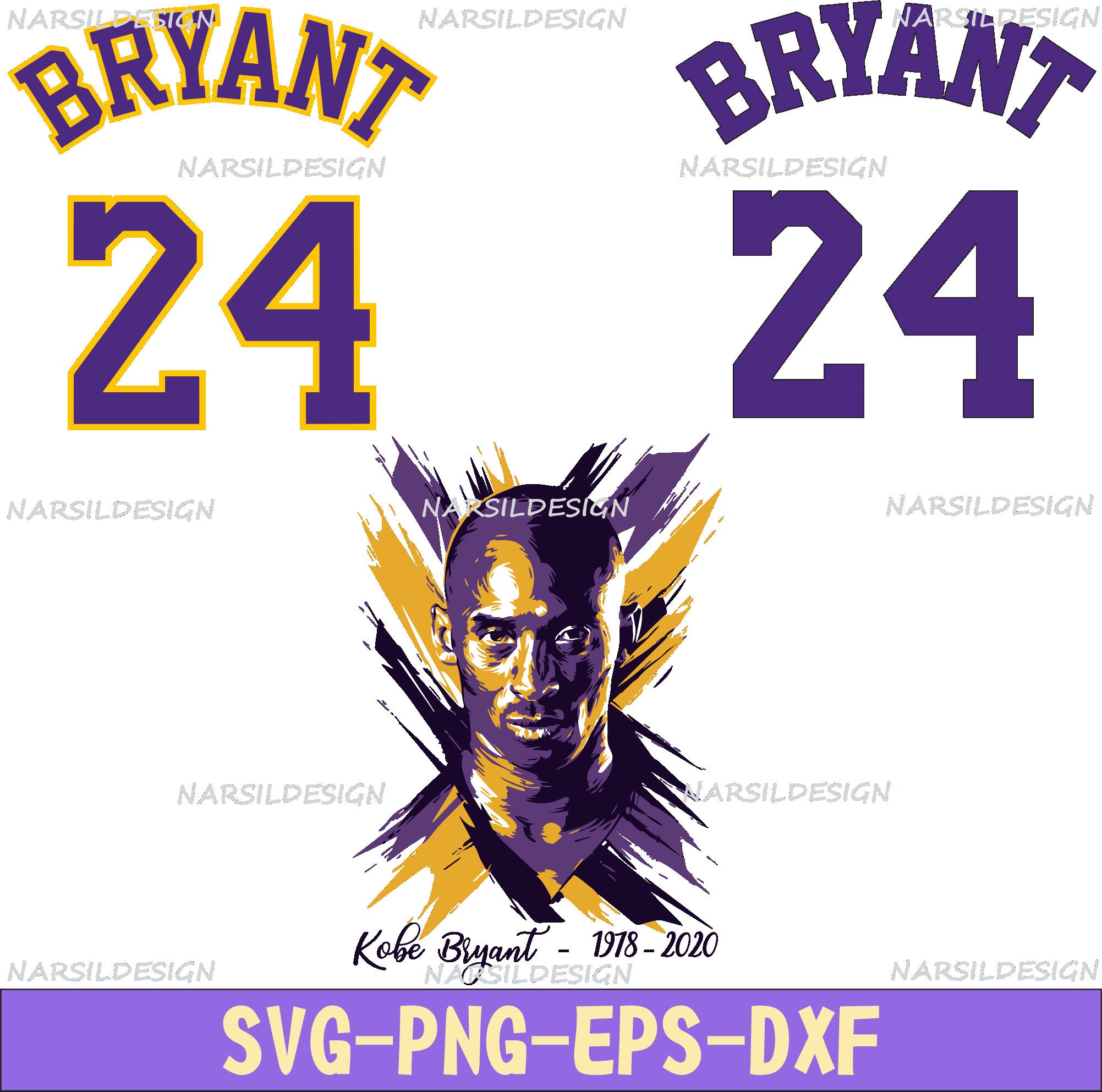 Kobe Bryant SVG Bundle, Basketball Star PNG (digital Files)