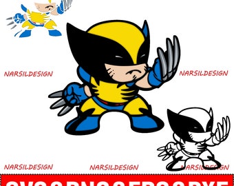 Wolverine Super Hero Clipart (svg, png, eps, dxf) Instant Download