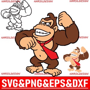 Kong SVG. Cutting file for Cricut, Clipart, Eps Svg Dxf Png, Layered Svg, Party Theme, Tshirt, INSTANT DOWNLOAD