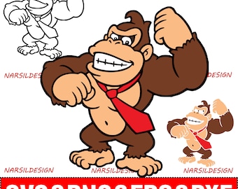 Kong SVG: Cricut Cutting File, Clipart, Party Theme (Instant Download)