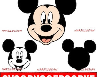 Mickey Head SVG & PNG: Cricut-Ready, Separated Layers
