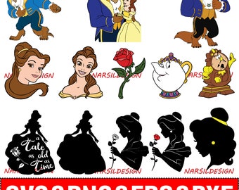 Beauty And The Beast SVG Bundle, Layered Clipart (Digital Cut File)