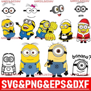 Minions Svg Bundle - Minion SVG for Craft Machines - Cricut Design Space - Silhouette Cameo Active svg png eps dxf