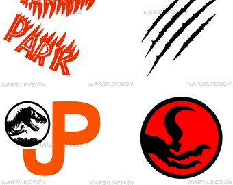 Jurassic Park SVG Bundle: T-Rex, Dinosaur Template (Digital Files)