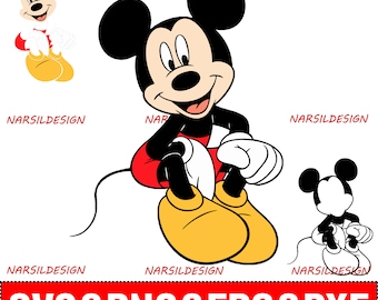 Mickey Mouse SVG: Layered Vector Cut Files for Cricut, Silhouette