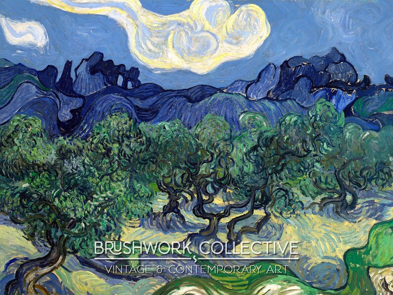 Samsung Frame TV Art Olive Trees Art Olive Tree Impressionist Wall Art