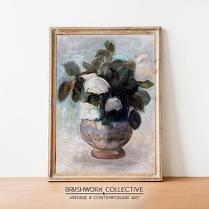 Still Life Roses Vintage Painting Print | Vintage Botanical Portrait Wall Art | Printable Digital Downloadable | 16PSPVT